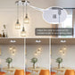 Crystal Pendant Ceiling Light Fixture for Kitchen Island,  Modern Mini Chandelier with Chrome Finished, 3-Light Pendant Lighting with E26 Ceramic Base, Adjustable Height