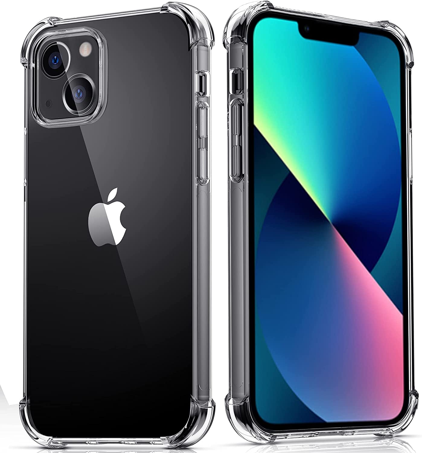 Migeec Compatible with Iphone 13 Clear Case Shockproof Phone Cover Protective Phone Case for Iphone 13, 6.1 Inch