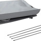 Mind Reader Double Rolling Hamper Laundry Sorter with Lid, Wheels, Handles, 105 Liter, Gray Metalic