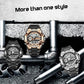 Men'S Digital Outdoor Sports Watch,Military Large Face Dial 50M Waterproof Electronic Multi Function Wrist Watches for Men Tactics LED Alarm Stopwatch