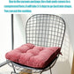 Soft Patio Outdoor Corduroy Chair Pad with Ties Home Decor Indoor Dining Chairs Cushion 18"×18"×3.6" Pink 1Pc