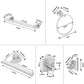 Bathroom Hardware Set, 7 Piece Towel Bar Set Brushed Nickel Bathroom Accessories Set Wall Mount Include 16'' Hand Towel Bar, Toilet Paper Holder, Towel Ring, 4 Robe Towel Hooks