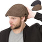 2 Pack Newsboy Hats for Men Classic Herringbone Tweed Wool Blend Flat Cap Ivy Gatsby Cabbie Driving Hat
