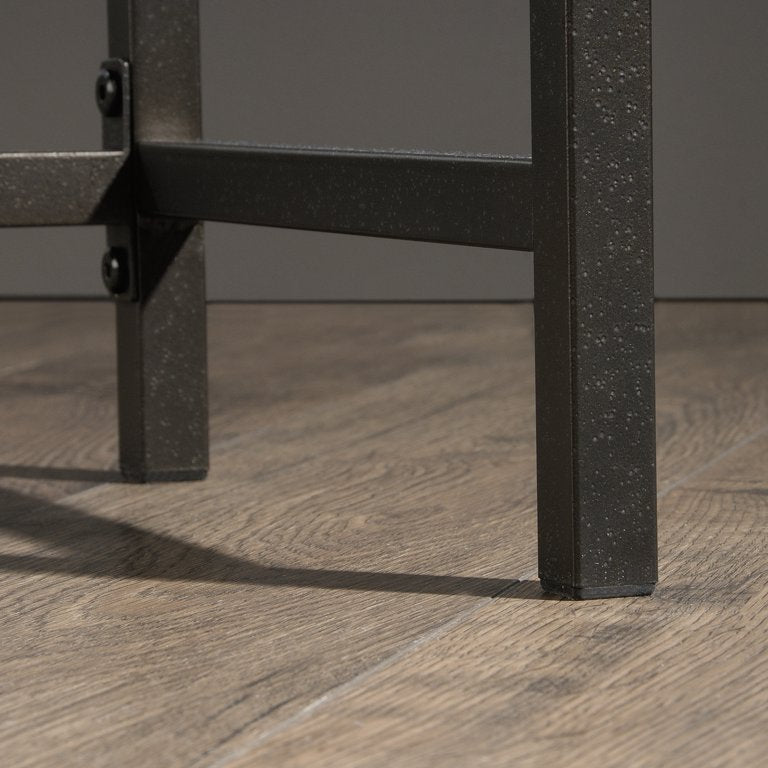 Curiod Metal Frame Sofa Console Table, Smoked Oak Finish