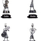 Little Iron Art Musician Creative Men/Women Music Band Crafts Home Office Desk Decoration Birthday Gift 8 Pack (Woman)