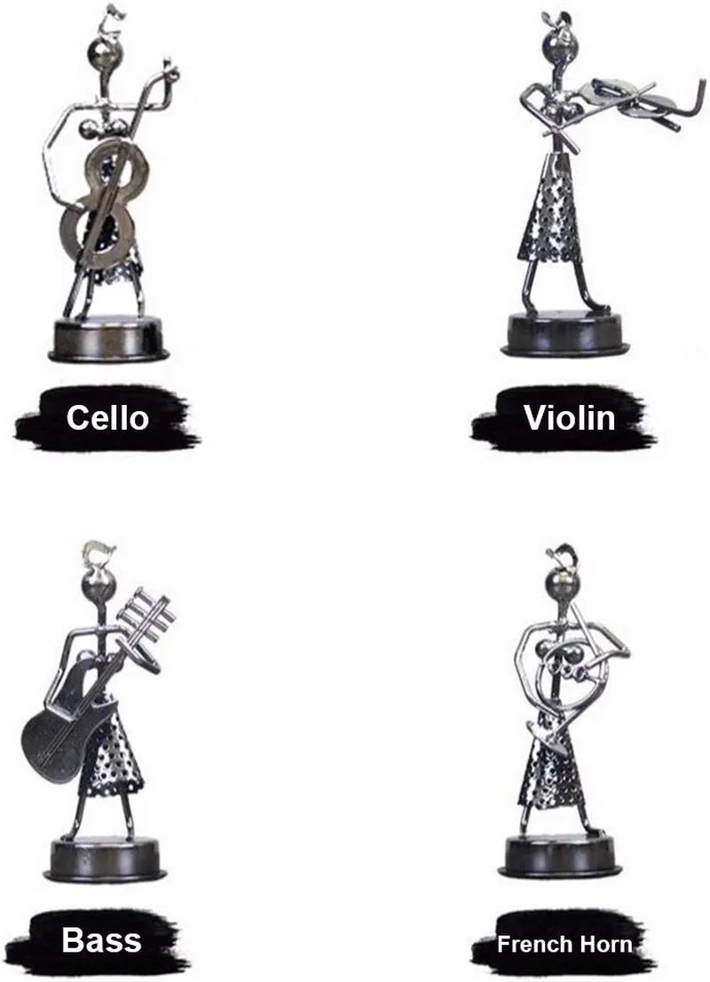 Little Iron Art Musician Creative Men/Women Music Band Crafts Home Office Desk Decoration Birthday Gift 8 Pack (Woman)
