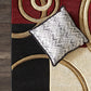 Area Rug Modern 5X7 Dark Red Soft Hand Carved Contemporary Floor Carpet with Premium Fluffy Texture for Indoor Living Dining Room and Bedroom Area.