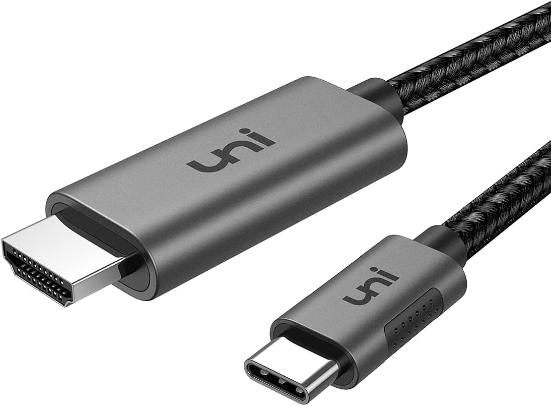 USB C to HDMI Cable for Home Office 3Ft 4K@60Hz,  USB Type-C to HDMI Braided Cable (Thunderbolt 3 Compatible) with Macbook Pro 2021/2020, Macbook Air/Ipad Pro 2020/2018, Samsung S21, and More