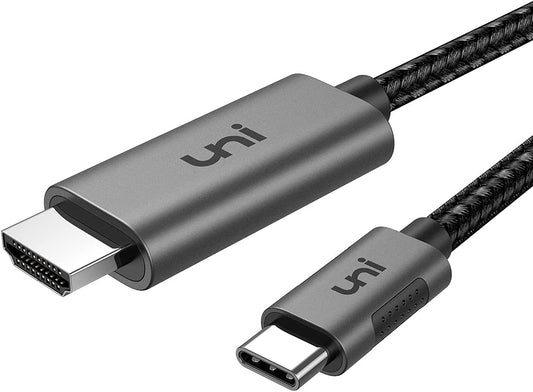 USB C to HDMI Cable for Home Office 3Ft 4K@60Hz,  USB Type-C to HDMI Braided Cable (Thunderbolt 3 Compatible) with Macbook Pro 2021/2020, Macbook Air/Ipad Pro 2020/2018, Samsung S21, and More