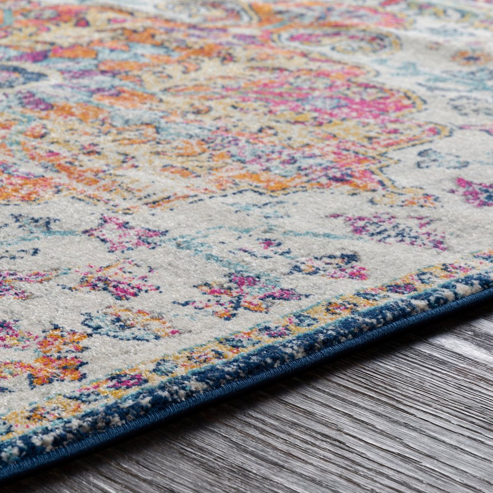 Sandhya Traditional Blue Area Rug; 2' X 3'