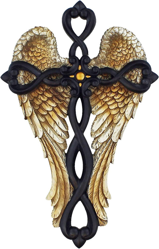 Angel Wings Wall Cross - Jesus Spiritual Art Sculpture