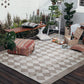 Reversible Rugs Plastic Patio Area Rugs, Lightweight outside Mats for Patio, Straw, RV Camping, Beach and Picnic (5X8Ft Taupe)
