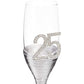 Set of 2 25Th Wedding Anniversary Champagne Flutes Glasses for Mr and Mrs Toasting Party Celebration Gift