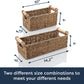 Wicker Storage Basket for Toilet Paper – Set of 2 Toilet Paper Holder for Bathroom Organization – Premium Wooden Handles and Durable Seagrass Design – Versatile Bathroom Counter Organizer
