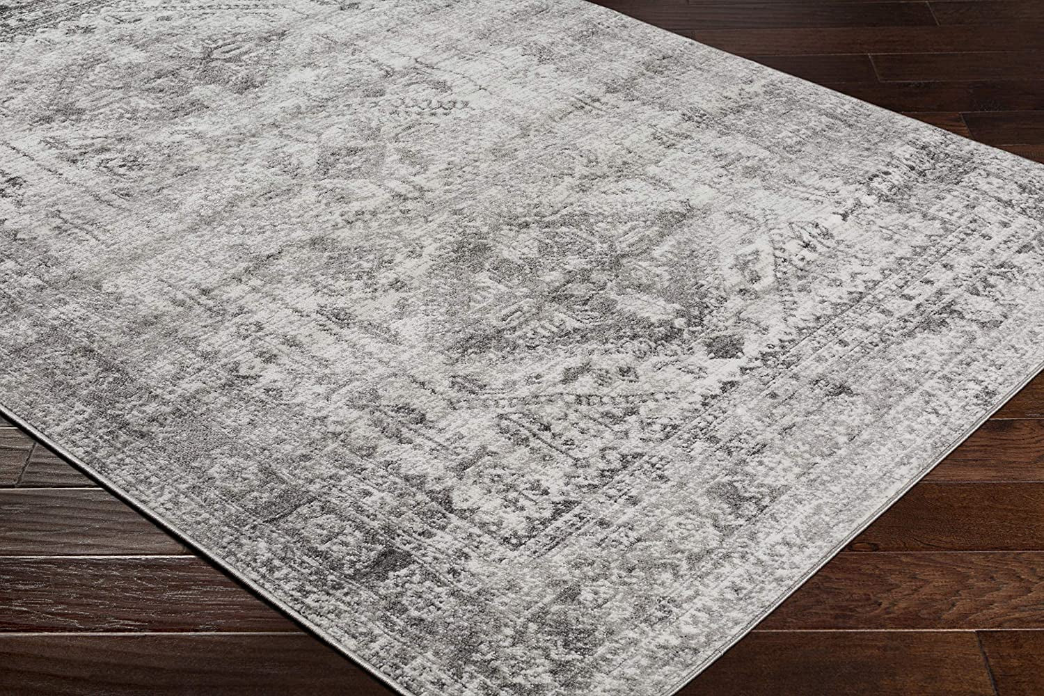 Desta Vintage Oriental Area Rug, 5'3" X 7'3", Charcoal