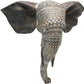 OTARTU African Elephant Wall Bust Sculpture 11" Tall Carved Noble Elephant Head Hanging Wall Decor Art Wooden Color (Elephant)