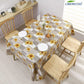 Vinyl Tablecloth Flannel Backed Stain-Resistant PVC Table Cloth Waterproof Oil-Proof Wipeable Indoor/Outdoor Picnic, BBQ and Dining Table Cover(60 X 84 Inch, Sunflower)