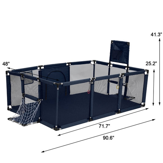 Baby Playpen,Extra Large Play Yard for Babies and Toddlers, Sturdy Safety Huge Baby Fence Play Area Center with Gate, Giant Play Yard for Kids, Twins, Child, Infants