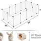 Pet Playpen, Portable Large Plastic Yard Fence Small Animals, Puppy Kennel Crate Fence Tent, 28 X 20 Inch, White, 12 Panels