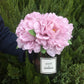 ,Artificial Flowers with Vase, Fake Peony Flowers in Gray Vase,Faux Flower Arrangements for Home Decor,Light Lilac ,Small
