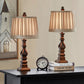 24" Table Lamp Set of 2 for Living Room Bedside Table Desk Lamps for Bedroom Kids Room Office Rustic Table Lamps Resin Brown