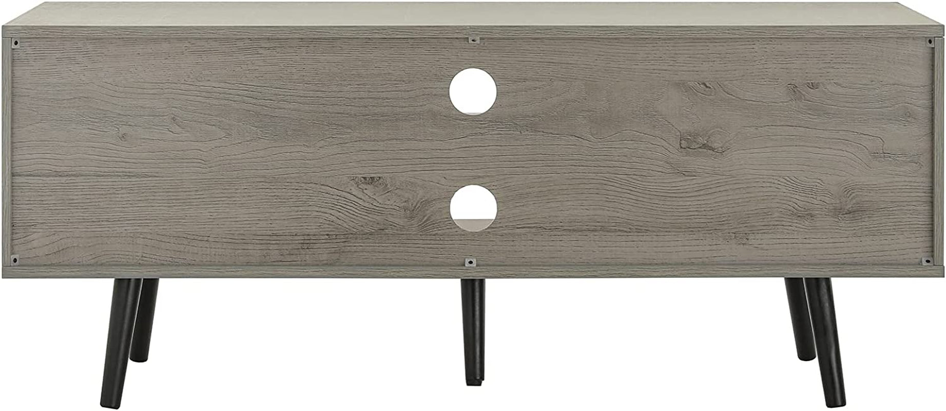 TV Stand for 55 Inch TV, Entertainment Center with Storage and Open Shelves, Mid Century TV Stand Table, Media Console for Living Room, Bedroom, Grey