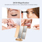 Makeup Mirror with 21 LED Lights,Two Power Supply, Touch Screen and 1X/2X/3X Magnification Tri-Fold Vanity Mirror , Gift for Women(Gold)