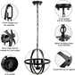 DLLT Chandelier Farmhouse Hanging Lighting, 3 Lights Globe Ceiling Light Fixture, Metal Swag Pendant Lighting for Kitchen, Dining Room, Living Room, Hallway, Bedroom, Entryway, E12 Base Gold