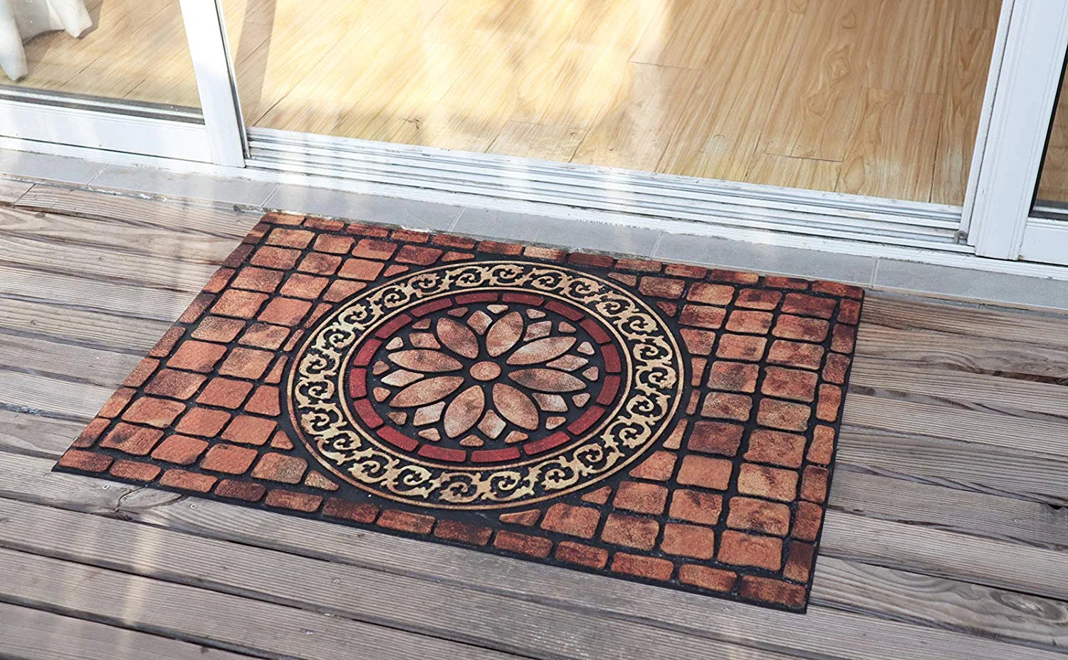 Entrance Door Mat Large 24 X 36 Inch Entry Way Doormat Front Door Rug Outdoor Heavy Duty Welcome Mat, Non Slip Rubber Back Low Profile for Garage, Patio, High Traffic Area, Rectangle Style