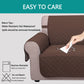Sofa Cover Reversible Couch Cover for Dogs with Elastic Straps Water Resistant Furniture Protector for Pets Couch Cover for 3 Cushion Couch (Sofa, Coffee/Beige)