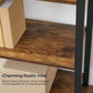 Bookshelf, 4-Tier Shelving Unit, Bookcase, Book Shelf, 11.8 X 25.9 X 47.2 Inches, Rustic Brown + Black