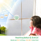 Window Privacy Film Frosted Glass Window Film Sun Blocking Window Tinting Film for Home Non Adhesive Static Cling Bathroom Door Covering Heat Blocker Decorative Sticker(29.5 X 157.5 Inch, Pure)