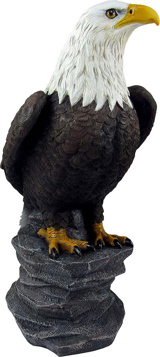 - Liberty - Majestic American Bald Eagle on Rock Desk Statue Figurine Patriotic Sculpture USA Freedom Office Bookshelf Tabletop Home Decor Accent, 9-Inch…