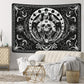 Skull Tapestry Black and White Tapestries Snake Tapestry Moth Tapestry Trippy Skeleton Tapestry Mandala Moon Phase Tapestry Wall Hanging for Room(51.2 X 59.1 Inches)