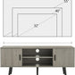 TV Stand for 55 Inch TV, Entertainment Center with Storage and Open Shelves, Mid Century TV Stand Table, Media Console for Living Room, Bedroom, Grey