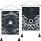 2 Pack Moon and Star Tapestry Great Ocean Wave Tapestry Sunset Tapestry Mountain Tapestry Black and White Art Tapestry Wall Hanging for Room(13.8 X 19.7 Inches)