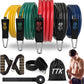 Resistance Bands Set, Exercise Bands,Workout Bands With,Handles for Women & Men, 5 Stackable Resistance Bands with Door Anchor, Ankle Straps, Resistance Band,Yoga,Fitness Training up To150Bl
