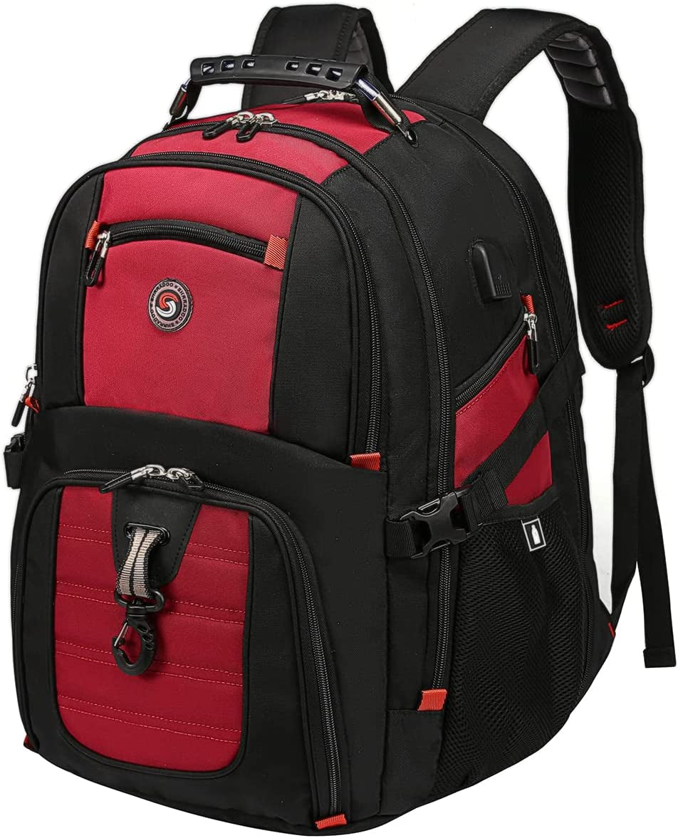Extra Large 52L Travel Laptop Backpack with USB Charging Port Fit 17 Inch Laptops for Men Women
