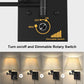 Plug in Wall Sconces Set of 2, Dimmable Swing Arm Wall Lamp with Fabric Shade Wall Light Fixtures Wall Mounted Lighting Reading Light Fixture for Bedside Bedroom Indoor Doorway