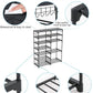 Shoe Rack Shoe Shelf Shoe Storage Organizer with Side Hooks for Entryway, 24-30 Pairs Metal Shoe Rack Taller Shoes Boots Organizer
