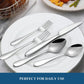 30-Piece Silverware Set,  Stainless Steel Flatware Set Service for 6, Tableware Cutlery Set for Home Kitchen Hotel Restaurant, Mirror Polished, Dishwasher Safe