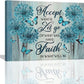 Bathroom Dandelion Wall Art Butterfly Dandelion Motivational Quotes Pictures Paintings Canvas Prints Framed Modern Artwork Home Decor for Office Living Room Bedroom Bathroom Kitchen 16"X12"