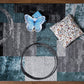 Contemporary Abstract Circle Design Soft Indoor Area Rug 5'3" X 7'3" Gray