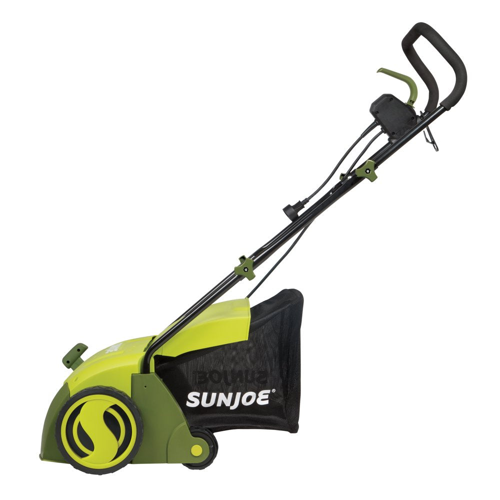 Sun Joe AJ801E Electric Lawn Dethatcher W/ Collection Bag, 13 Inch, 12 Amp, Scarifier