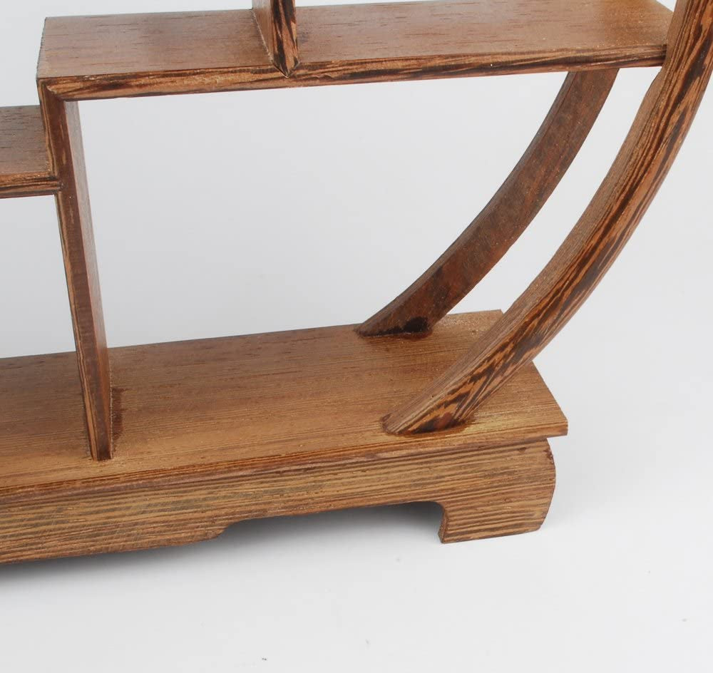 Chinese Wooden Rosewood Display Stand Decoration 11" Curio Cabinets Shelf (4)
