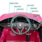 TOBBI 12V Kids Ride on Car Maserati Ghibli Electric Toy Girls Gift Pink W/RC