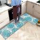 Kitchen Rugs Set anti Fatigue Kitchen Floor Mat Easy to Clean 2Piece Non Slip Comfort PVC Leather Heavy Duty Standing Mats Indoor Outdoor(17.3"×28" and 17.3"×47")