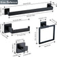 Bathroom Towel Bar Sets Matte Black 4-Piece Bathroom Hardware Set Stainless Steel Bath Accessories Kit. Wall Mounted,23.6 Inch