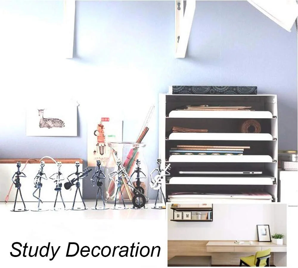 Little Iron Art Musician Creative Men/Women Music Band Crafts Home Office Desk Decoration Birthday Gift 8 Pack (Woman)