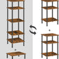 Tall Side Table Set of 2, 3-Layer Stackable Nightstand, Stable End Table for Small Space in Bedroom, Living Room, Industrial Style, Stable Frame, Easy Assembly Rustic Brown BF10BZP201
